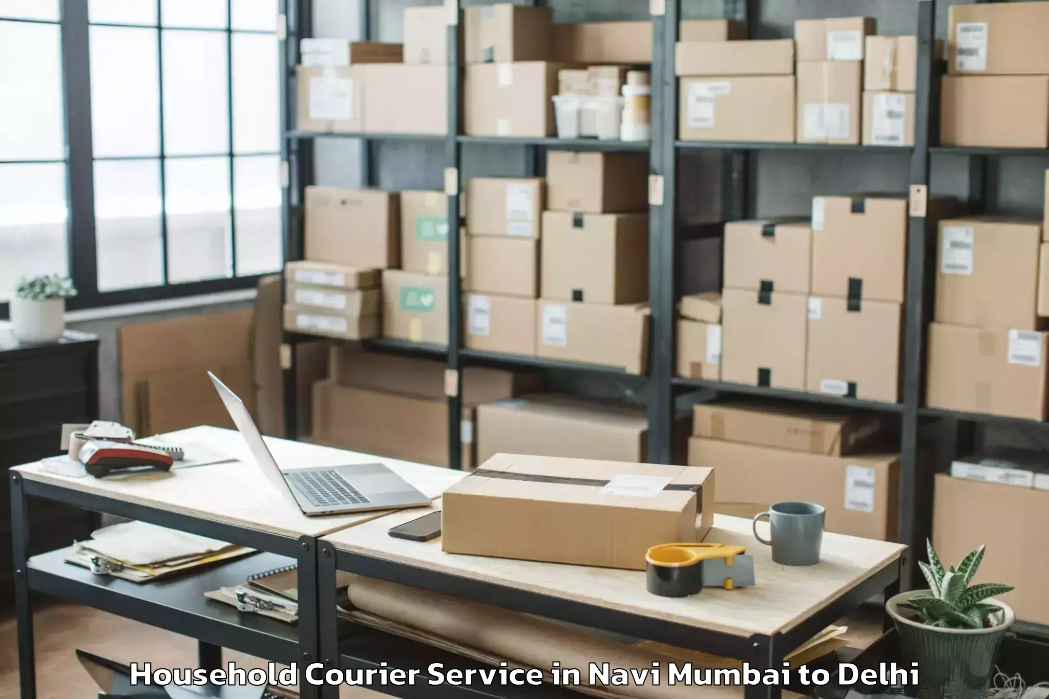 Professional Navi Mumbai to University Of Delhi Household Courier